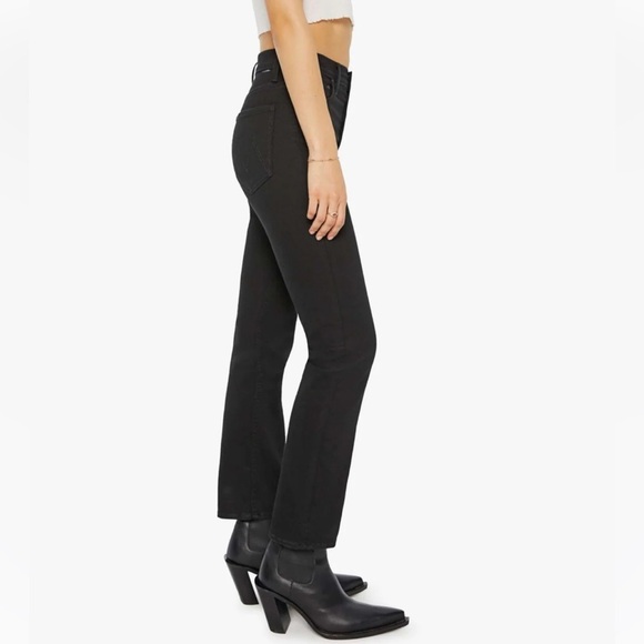 MOTHER Denim - MOTHER Denim Tomcat Ankle High Rise Straight Leg Jeans Lasting Impression Black